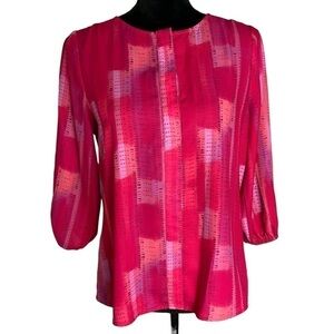 🎉 sale H Halston Watercolor Blouse Small